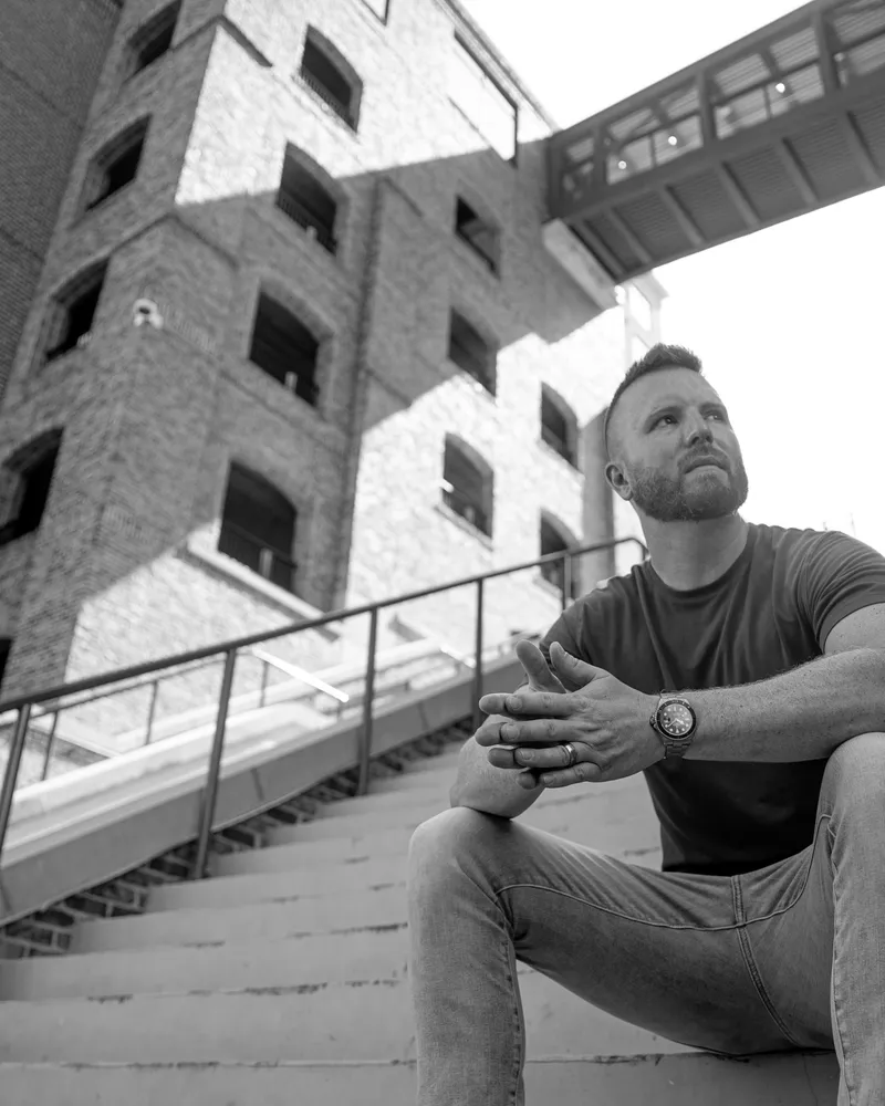 Austin Houser — Stairs, black & white
